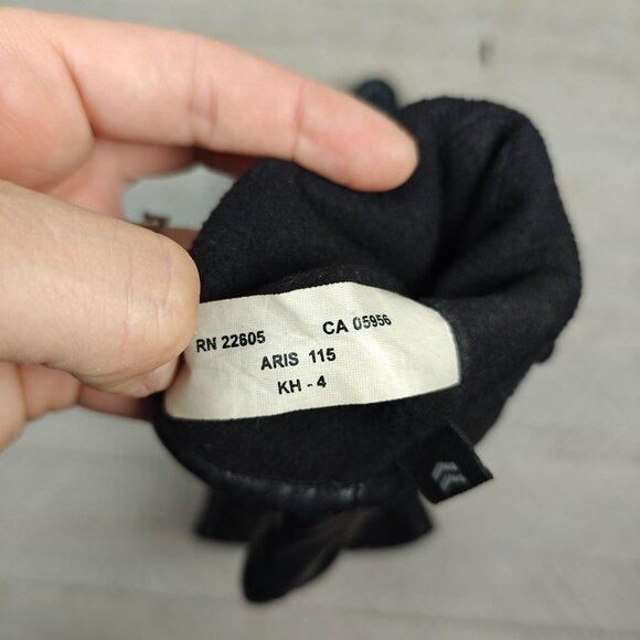 Vintage Aris Genuine Leather Winter Gloves With Polyester Lining Size 8.5 Women' - Picture 5 of 5